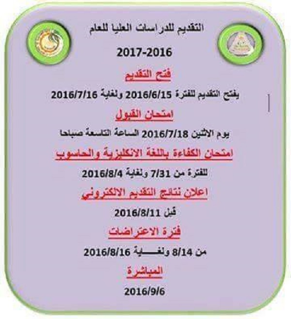 التقديم للدراسات العليا